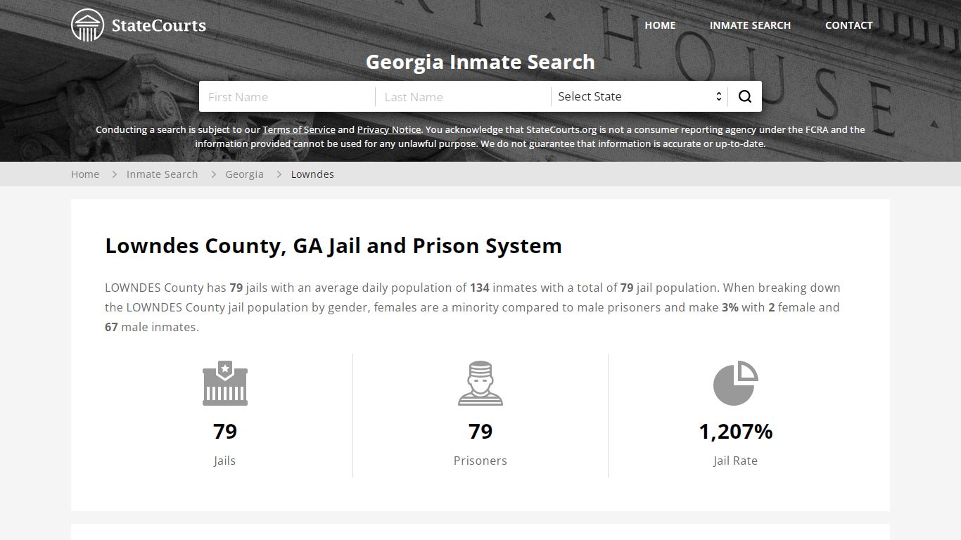 Lowndes County, GA Inmate Search - StateCourts